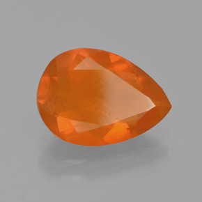 9,17 ctw natürlicher Orange Feueropal, Birnenform, Transparent