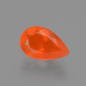 9,17 ctw natürlicher Orange Feueropal, Birnenform, Transparent