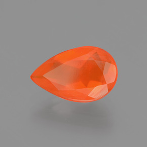 9,17 ctw natürlicher Orange Feueropal, Birnenform, Transparent