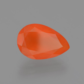 1,28 ctw natürlicher orangefarbener Feueropal, Birnenform, Lichtdurchlässig