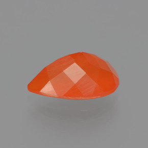 1,28 ctw natürlicher orangefarbener Feueropal, Birnenform, Lichtdurchlässig