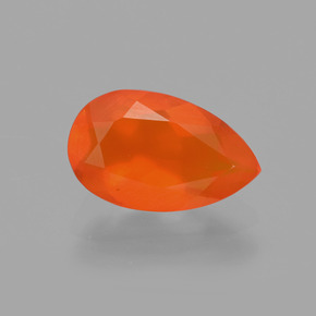 9,17 ctw natürlicher Orange Feueropal, Birnenform, Transparent