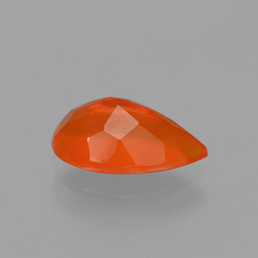 9,17 ctw natürlicher Orange Feueropal, Birnenform, Transparent