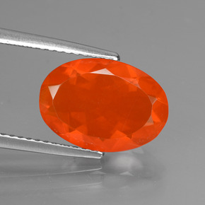9,17 ctw natürlicher Orange Feueropal, Oval Schliff, Transparent