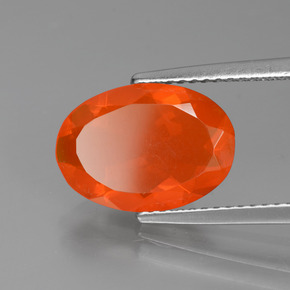 9,17 ctw natürlicher Orange Feueropal, Oval Schliff, Transparent