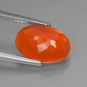 9,17 ctw natürlicher Orange Feueropal, Oval Schliff, Transparent
