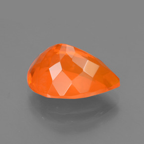 9,17 ctw natürlicher Orange Feueropal, Birnenform, Transparent