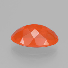 2,58 ctw natürlicher orangefarbener Feueropal, Oval Schliff, Transparent