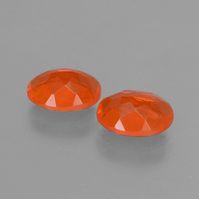  ct natürliche orangefarbener Feueropal-Edelsteine, Oval Schliff, Transparent