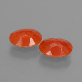 1,23 ct natürliche orangefarbener Feueropal-Edelsteine, Oval Schliff, Transparent