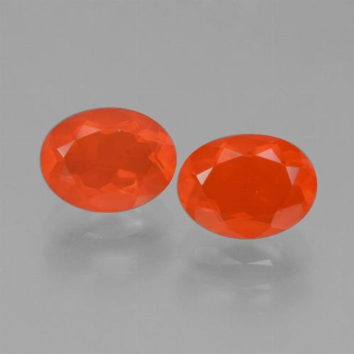 1.55 ct natürliche Feuerorange Feueropal-Edelsteine, Oval Schliff, Transparent