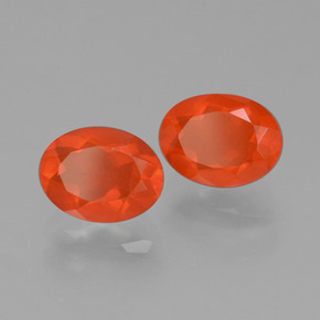 1.55 ct natürliche Feuerorange Feueropal-Edelsteine, Oval Schliff, Transparent