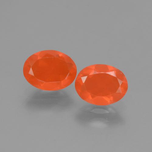 1.29 ct natürliche Feuerorange Feueropal-Edelsteine, Oval Schliff, Transparent
