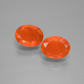 1,15 ct natürliche orangefarbener Feueropal-Edelsteine, Oval Schliff, Transparent