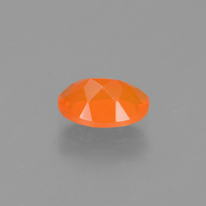 0,48 ctw natürlicher orangefarbener Feueropal, Oval Schliff, Transparent