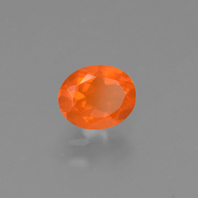 9,17 ctw natürlicher Orange Feueropal, Oval Schliff, Transparent