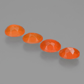  ct natürliche orangefarbener Feueropal-Edelsteine, Oval Schliff, Transparent