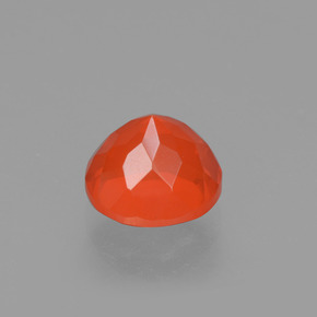 0,96 ctw natürlicher orangefarbener Feueropal, Rundschliff, Transparent