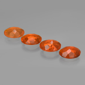 3.52 ct natürliche Orange Feueropal-Edelsteine, Oval Schliff, Transparent