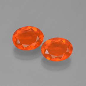  ct natürliche Orange Feueropal-Edelsteine, Oval Schliff, Transparent