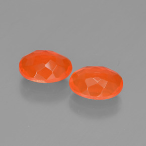  ct natürliche Orange Feueropal-Edelsteine, Oval Schliff, Transparent