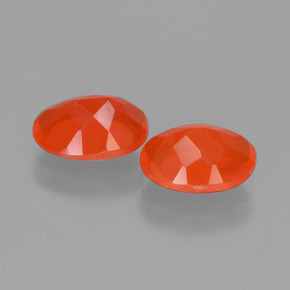 1,34 ct natürliche orangefarbener Feueropal-Edelsteine, Oval Schliff, Transparent