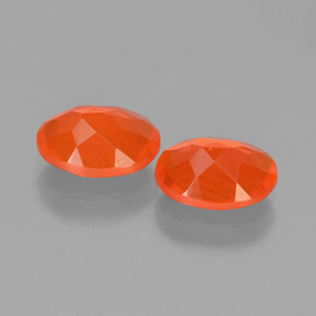 1,19 ct natürliche orangefarbener Feueropal-Edelsteine, Oval Schliff, Transparent