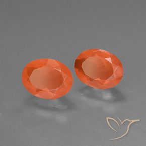 1.36 ct natürliche hellorange Feueropal-Edelsteine, Oval Schliff, Transparent