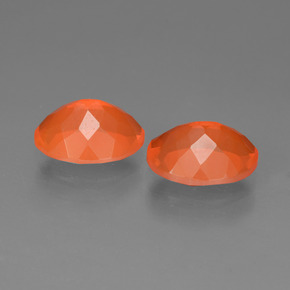  ct natürliche Orange Feueropal-Edelsteine, Oval Schliff, Transparent