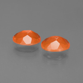 ct natürliche orangefarbener Feueropal-Edelsteine, Oval Schliff, Transparent