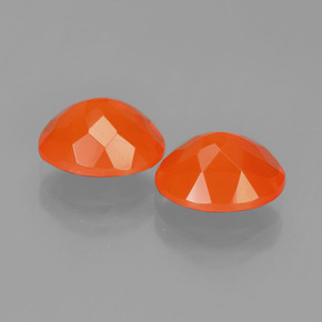 2,19 ct natürliche orangefarbener Feueropal-Edelsteine, Oval Schliff, Transparent