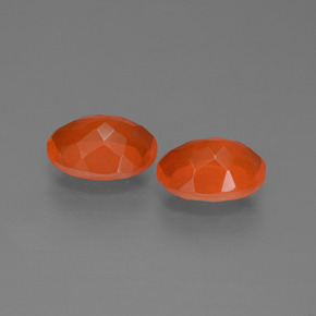1,51 ct natürliche orangefarbener Feueropal-Edelsteine, Oval Schliff, Transparent