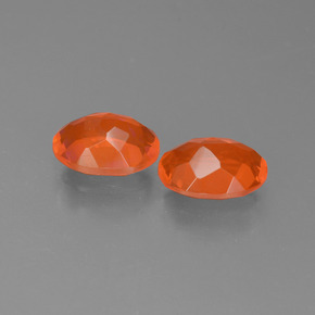  ct natürliche orangefarbener Feueropal-Edelsteine, Oval Schliff, Transparent