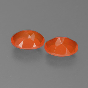 1,41 ct natürliche orangefarbener Feueropal-Edelsteine, Oval Schliff, Transparent