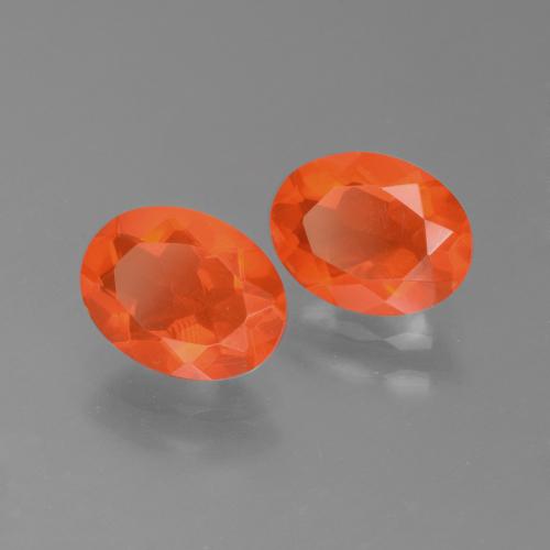 1.37 ct natürliche Feuerorange Feueropal-Edelsteine, Oval Schliff, Transparent