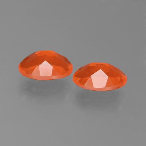 1.37 ct natürliche Feuerorange Feueropal-Edelsteine, Oval Schliff, Transparent