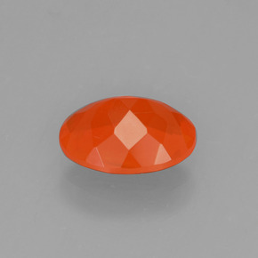 0,98 ctw natürlicher orangefarbener Feueropal, Oval Schliff, Transparent