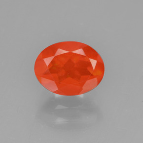 9,17 ctw natürlicher Orange Feueropal, Oval Schliff, Transparent