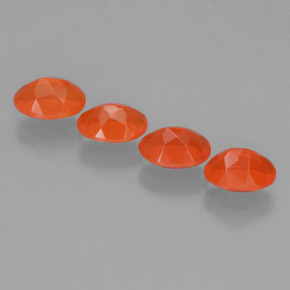 1,81 ct natürliche orangefarbener Feueropal-Edelsteine, Oval Schliff, Transparent