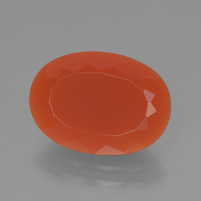 2,83 ctw natürlicher orangefarbener Feueropal, Oval Schliff, Lichtdurchlässig