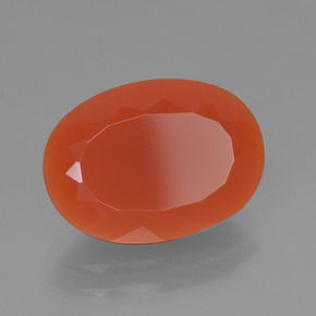 2,83 ctw natürlicher orangefarbener Feueropal, Oval Schliff, Lichtdurchlässig