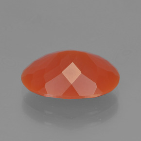 2,83 ctw natürlicher orangefarbener Feueropal, Oval Schliff, Lichtdurchlässig