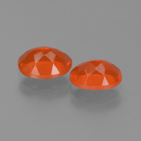 1.54 ct natürliche Intensives Orange Feueropal-Edelsteine, Oval Schliff, Transparent