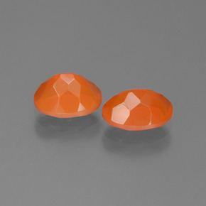  ct natürliche Orange Feueropal-Edelsteine, Oval Schliff, Transparent