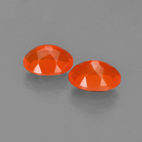 1.64 ct natürliche Intensives Orange Feueropal-Edelsteine, Oval Schliff, Transparent