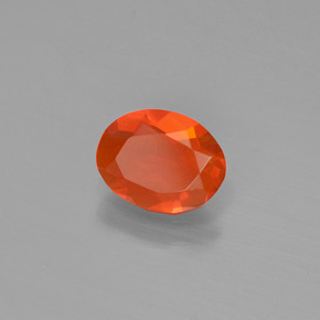 9,17 ctw natürlicher Orange Feueropal, Oval Schliff, Transparent