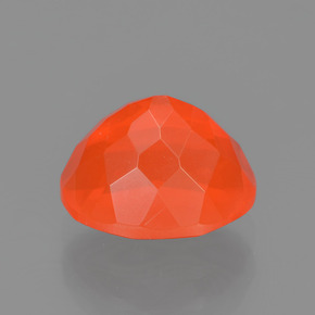 1,42 ctw natürlicher orangefarbener Feueropal, Oval Schliff, Transparent