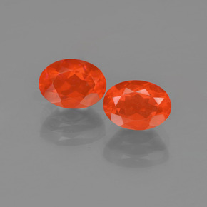 1.34 ct natürliche Orange Feueropal-Edelsteine, Oval Schliff, Transparent