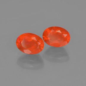 1.34 ct natürliche Orange Feueropal-Edelsteine, Oval Schliff, Transparent