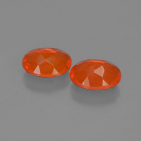 1,29 ct natürliche roter Feueropal-Edelsteine, Oval Schliff, Transparent